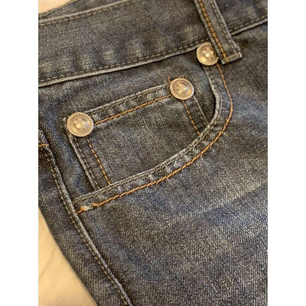 Blue Rag Mens Size 34x30‎ DESIGNER Distressed Jeans Pocket Stitching & Rivets - Picture 7 of 9
